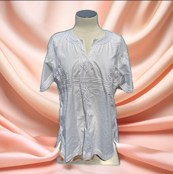 Broderad Siden Top
